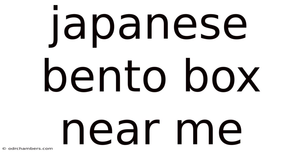 Japanese Bento Box Near Me