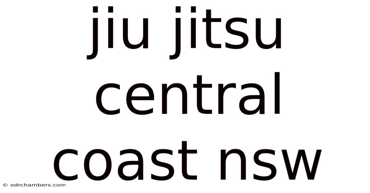 Jiu Jitsu Central Coast Nsw