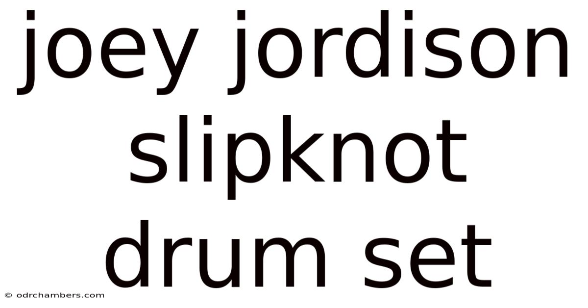 Joey Jordison Slipknot Drum Set