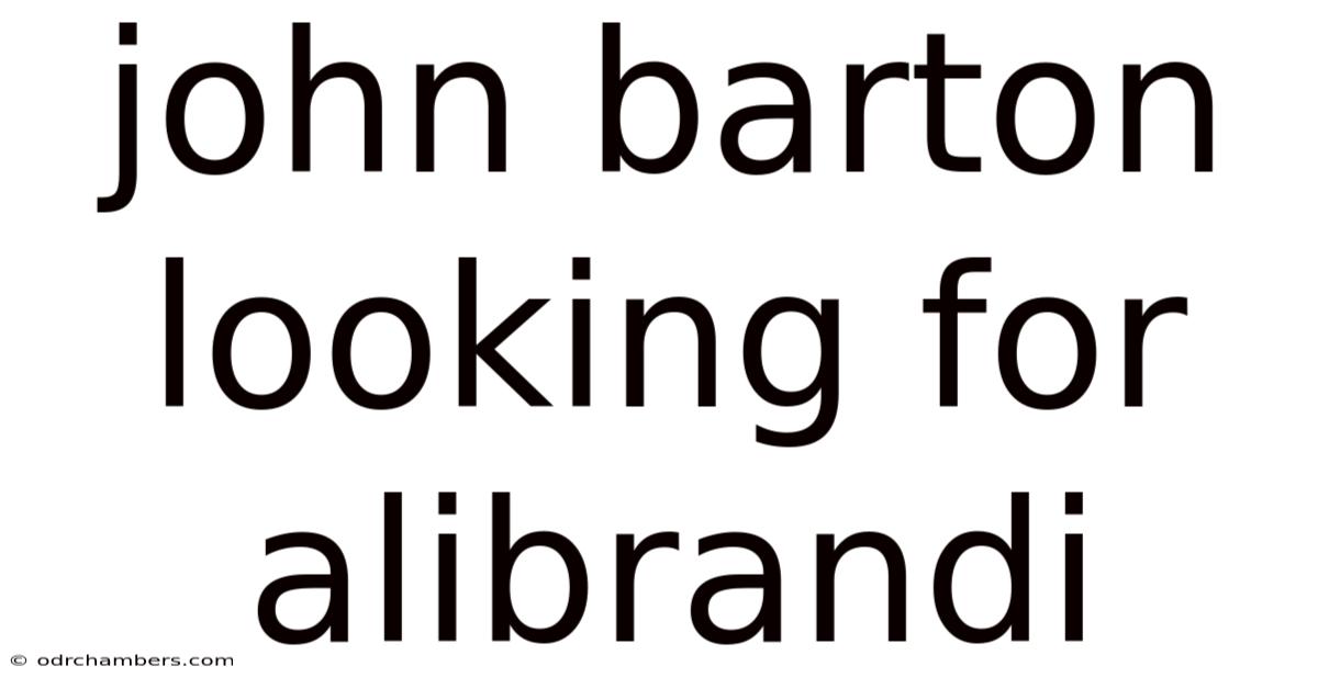 John Barton Looking For Alibrandi