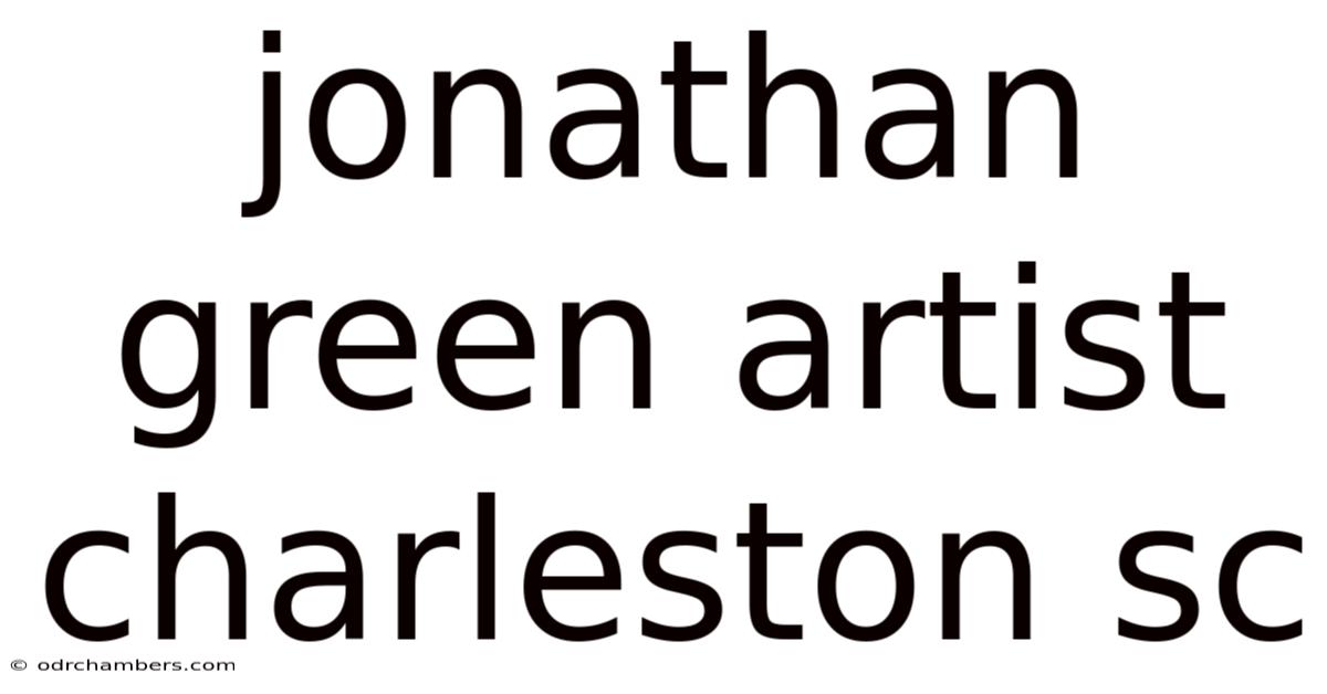 Jonathan Green Artist Charleston Sc
