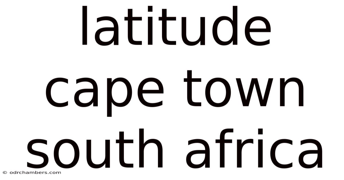 Latitude Cape Town South Africa