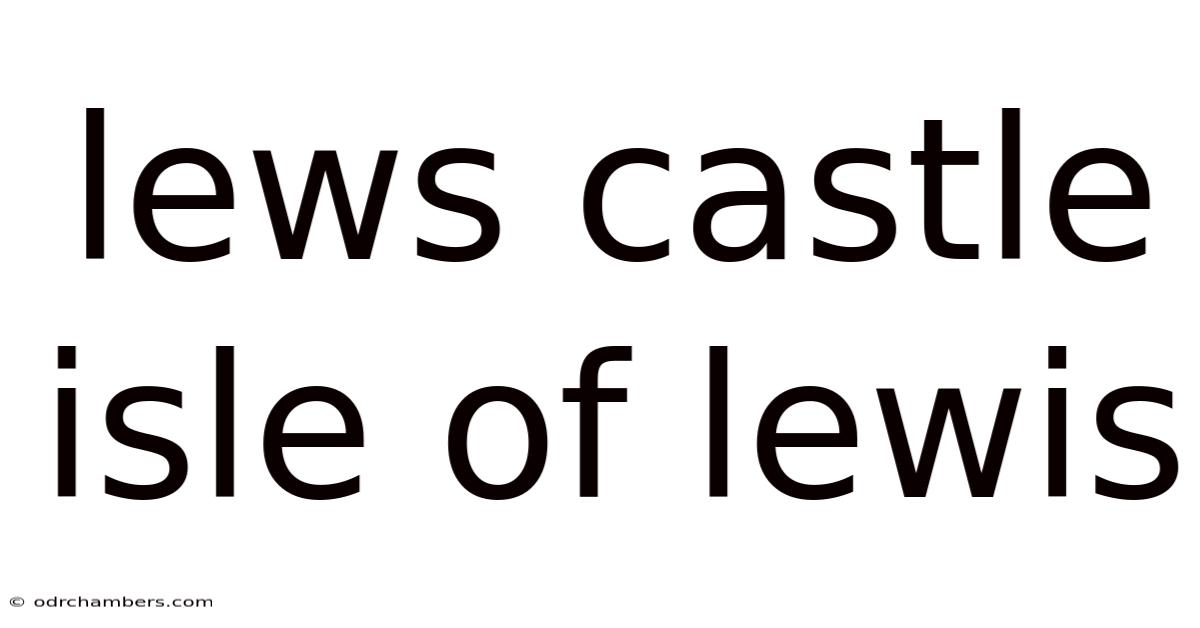 Lews Castle Isle Of Lewis