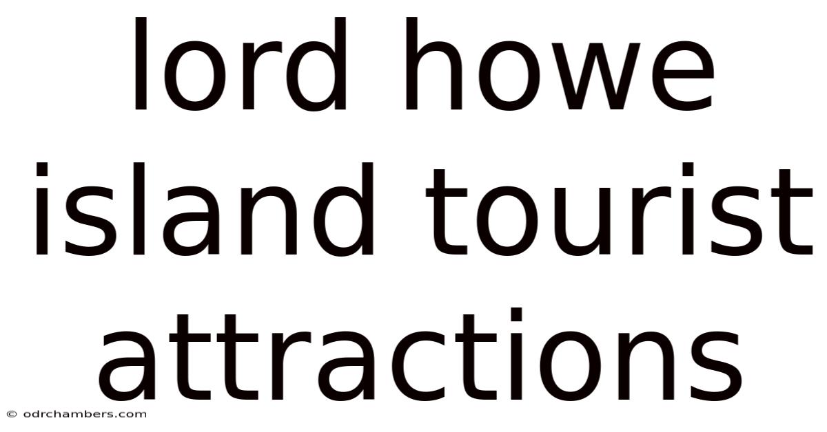 Lord Howe Island Tourist Attractions