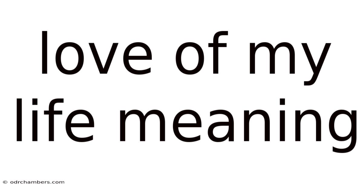 Love Of My Life Meaning