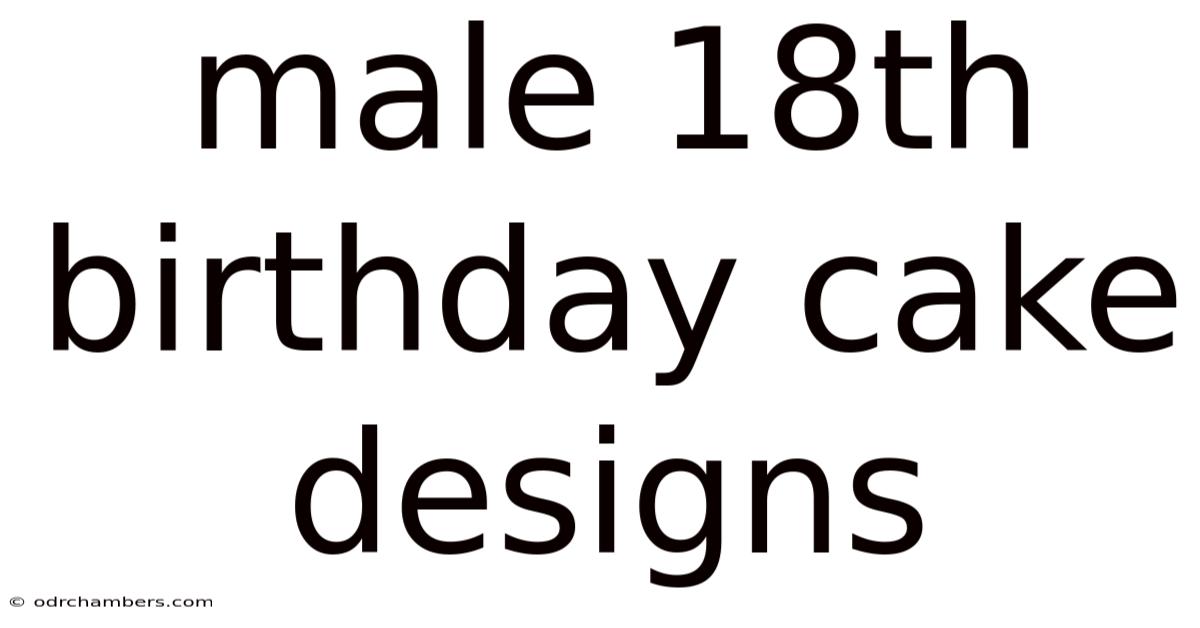 Male 18th Birthday Cake Designs
