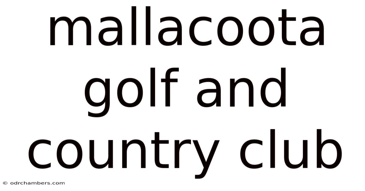 Mallacoota Golf And Country Club