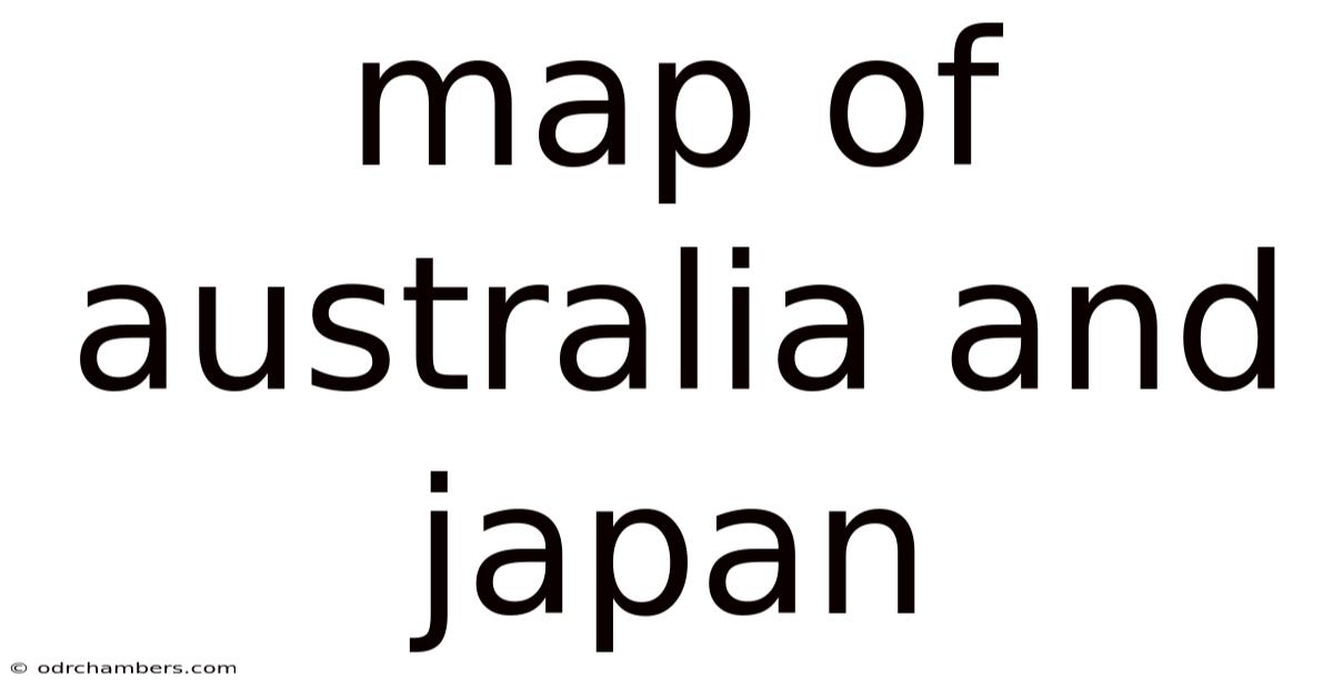 Map Of Australia And Japan