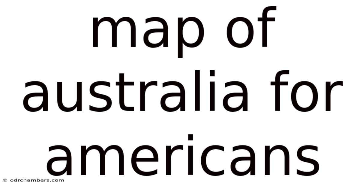 Map Of Australia For Americans