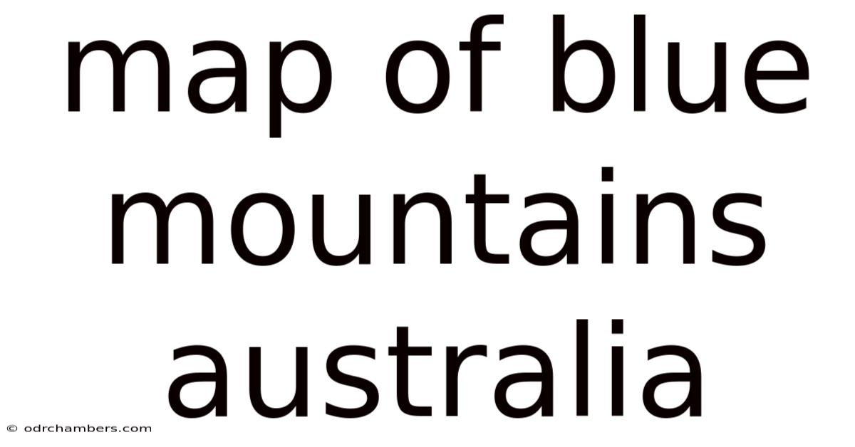 Map Of Blue Mountains Australia