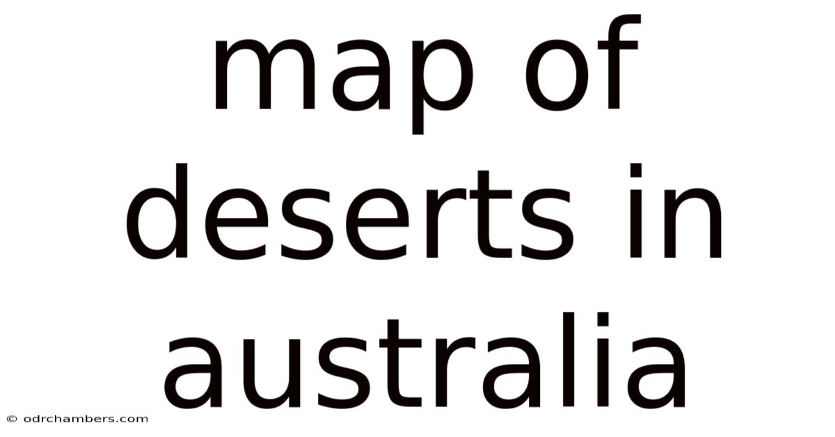 Map Of Deserts In Australia