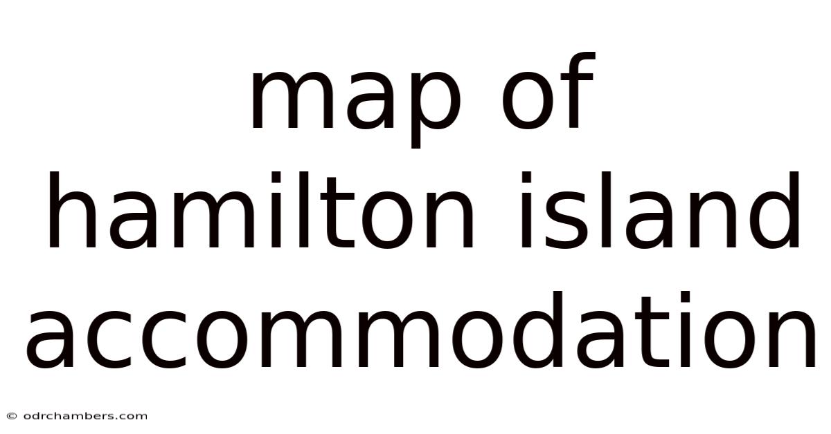 Map Of Hamilton Island Accommodation