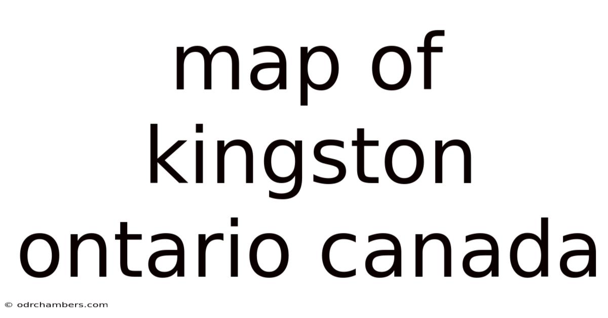 Map Of Kingston Ontario Canada