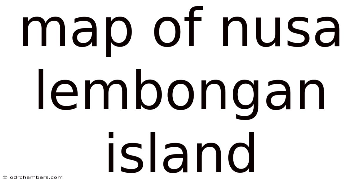 Map Of Nusa Lembongan Island