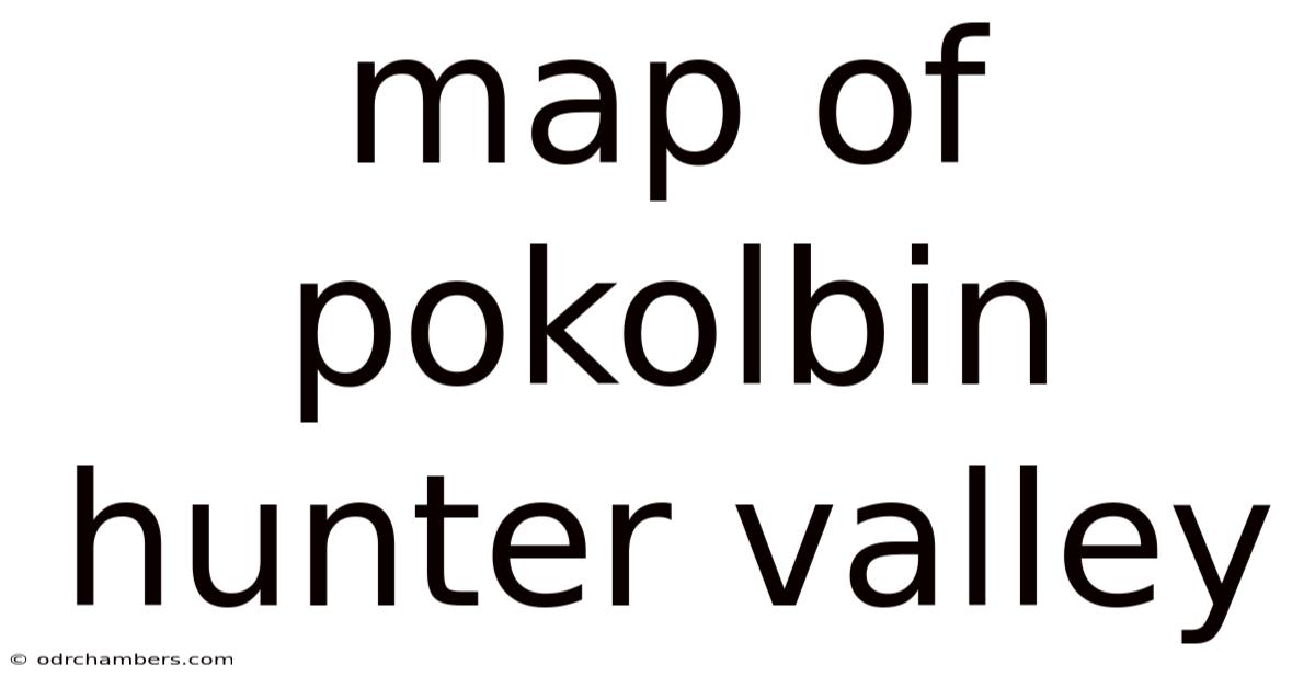 Map Of Pokolbin Hunter Valley