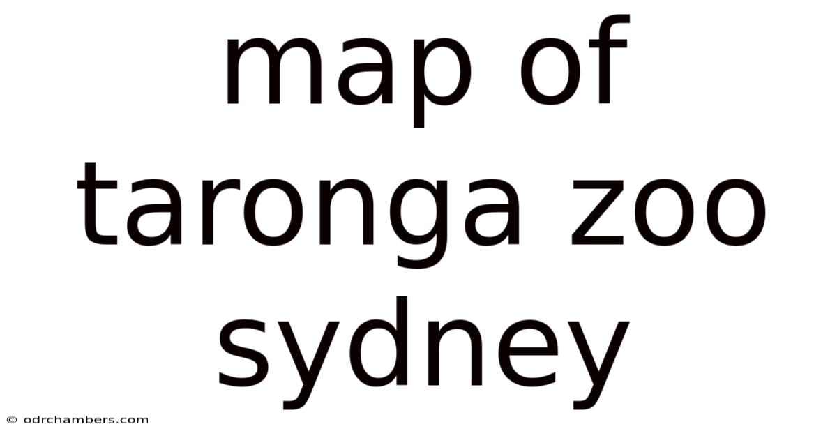 Map Of Taronga Zoo Sydney