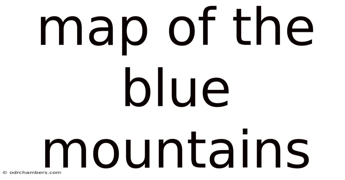 Map Of The Blue Mountains