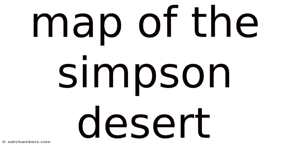 Map Of The Simpson Desert