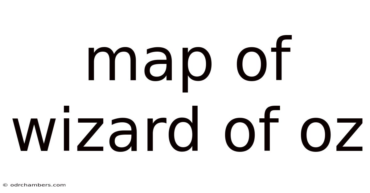 Map Of Wizard Of Oz