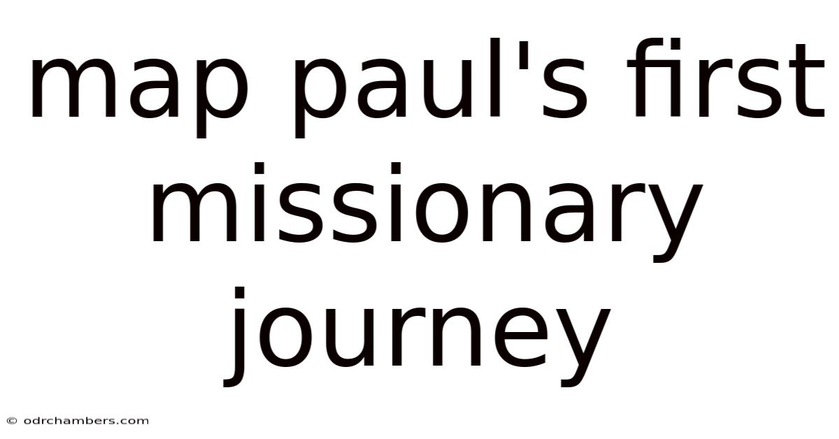 Map Paul's First Missionary Journey