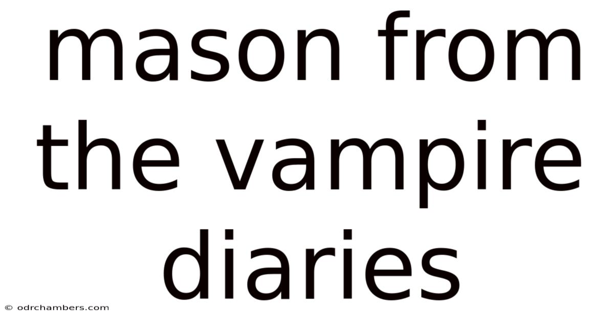 Mason From The Vampire Diaries