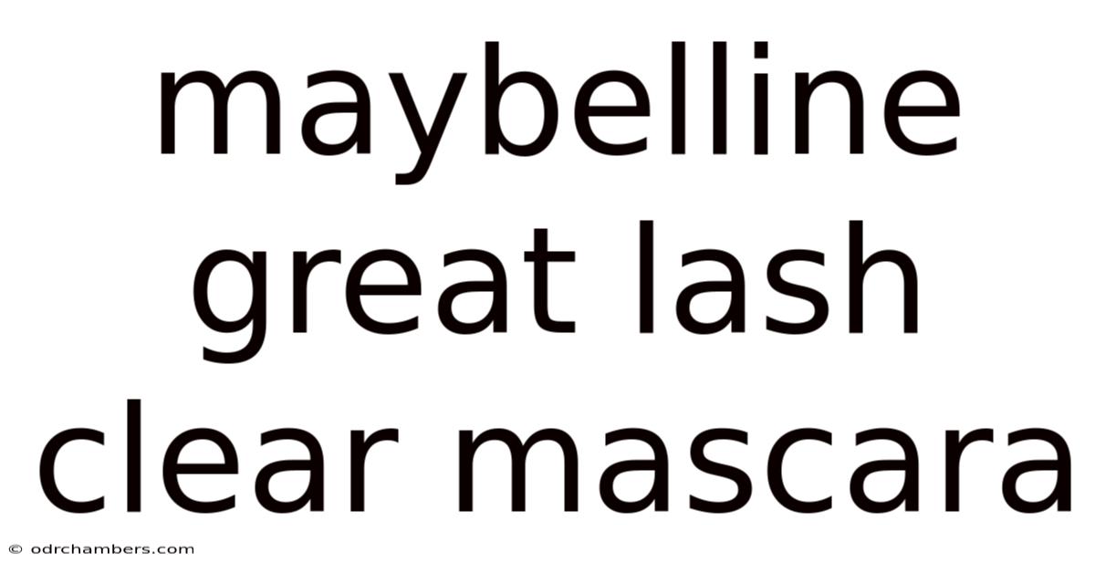 Maybelline Great Lash Clear Mascara