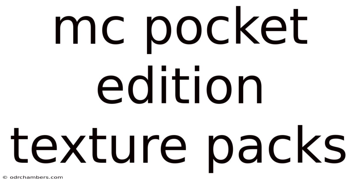 Mc Pocket Edition Texture Packs