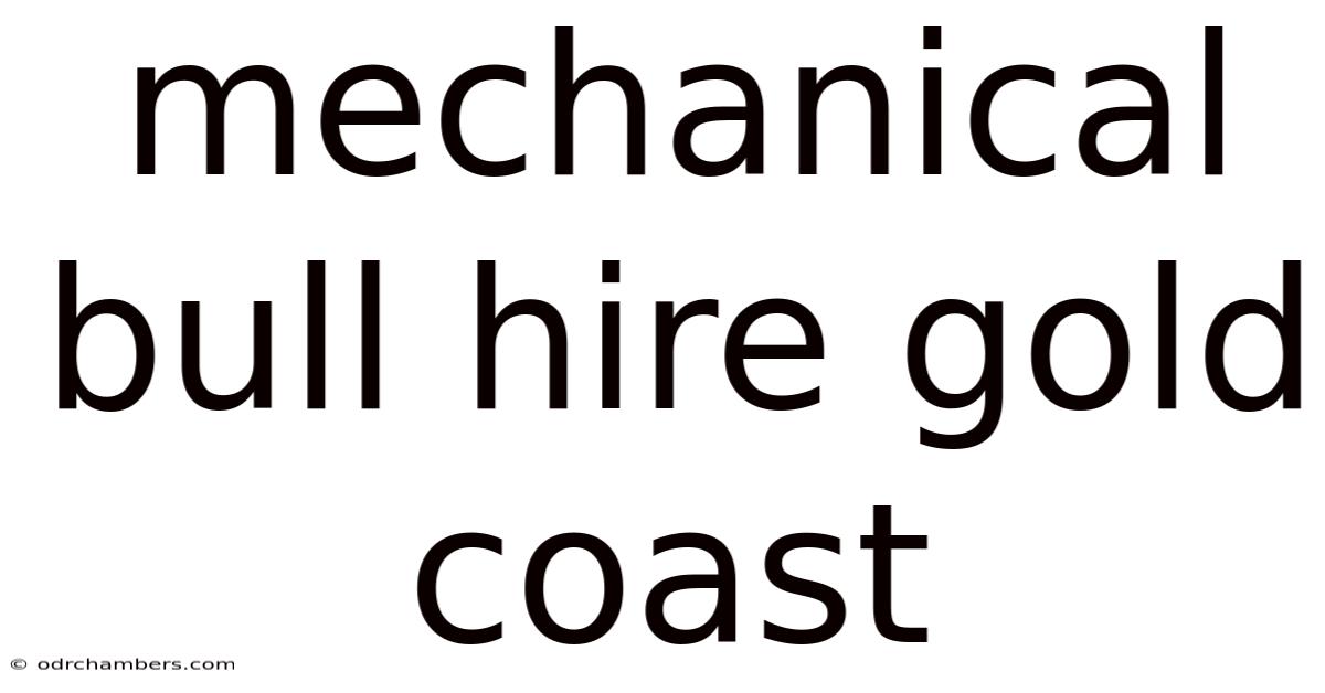 Mechanical Bull Hire Gold Coast