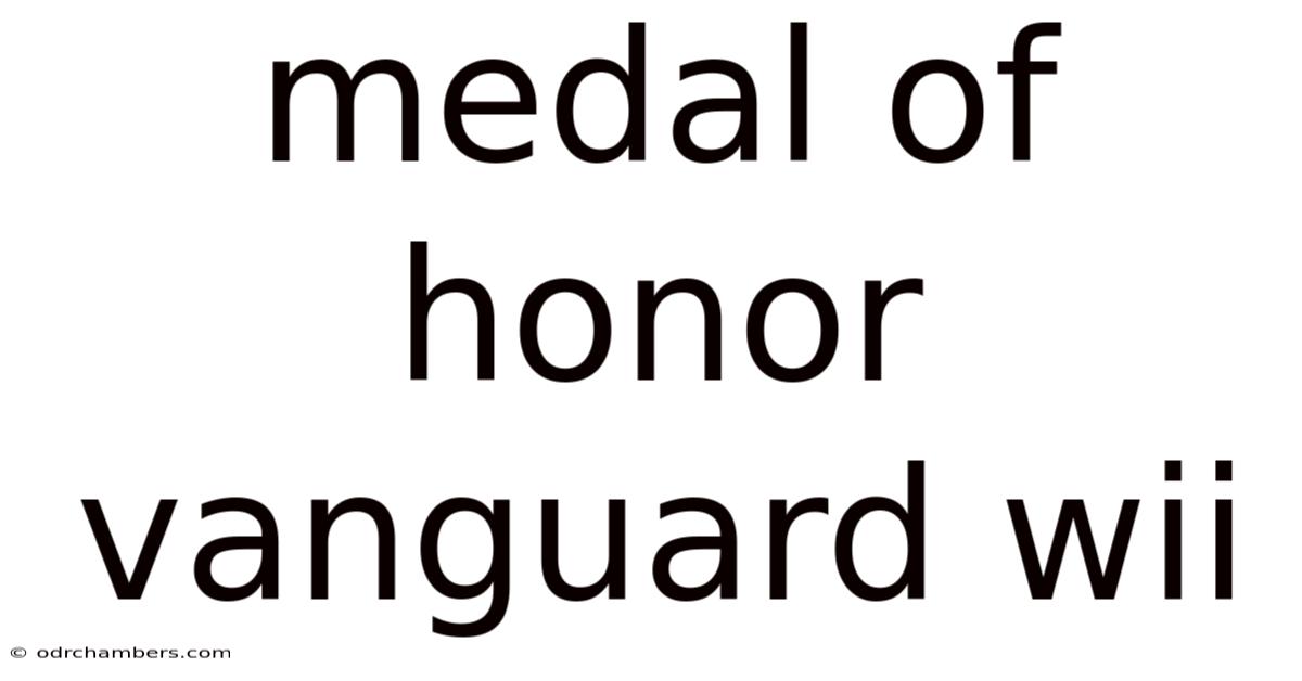 Medal Of Honor Vanguard Wii