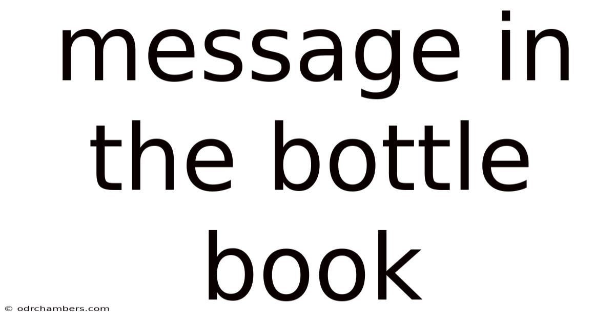 Message In The Bottle Book