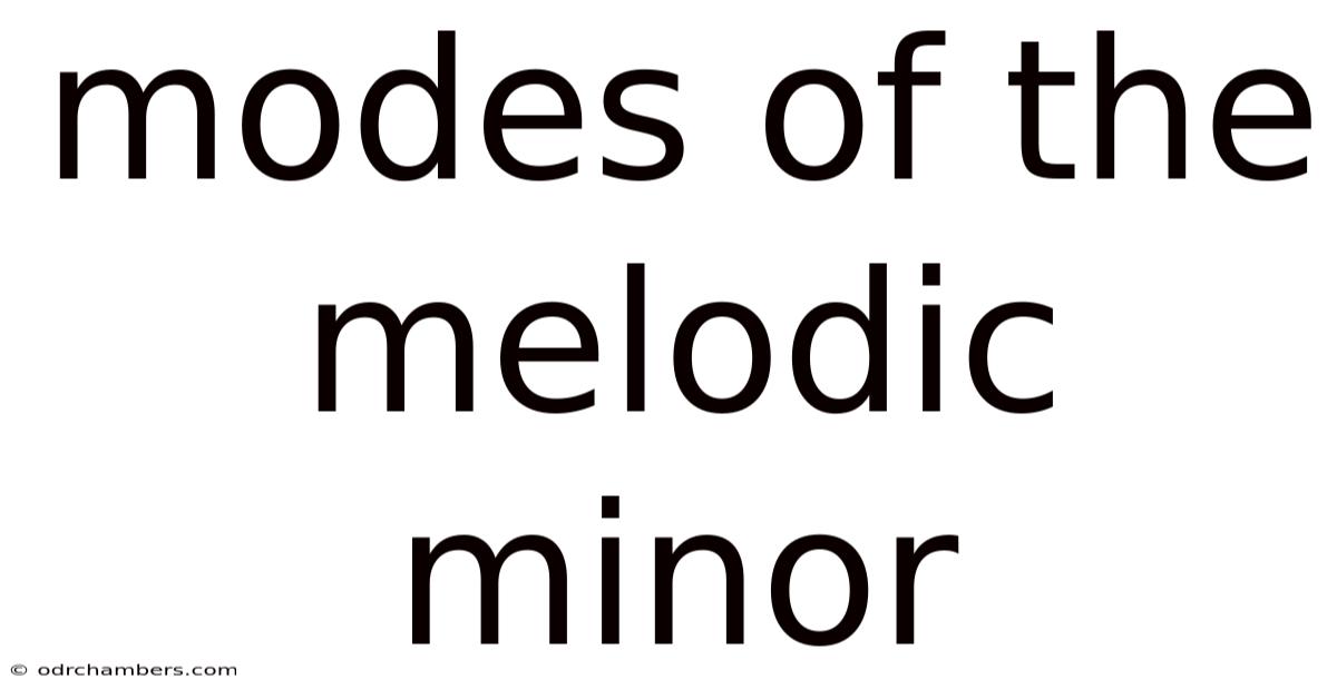 Modes Of The Melodic Minor