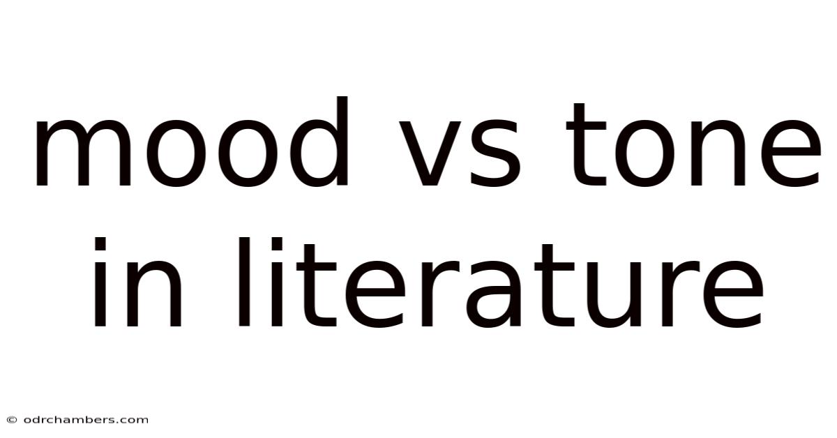 Mood Vs Tone In Literature