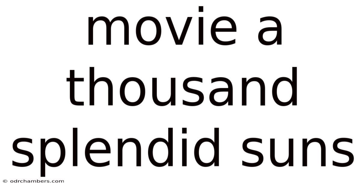 Movie A Thousand Splendid Suns
