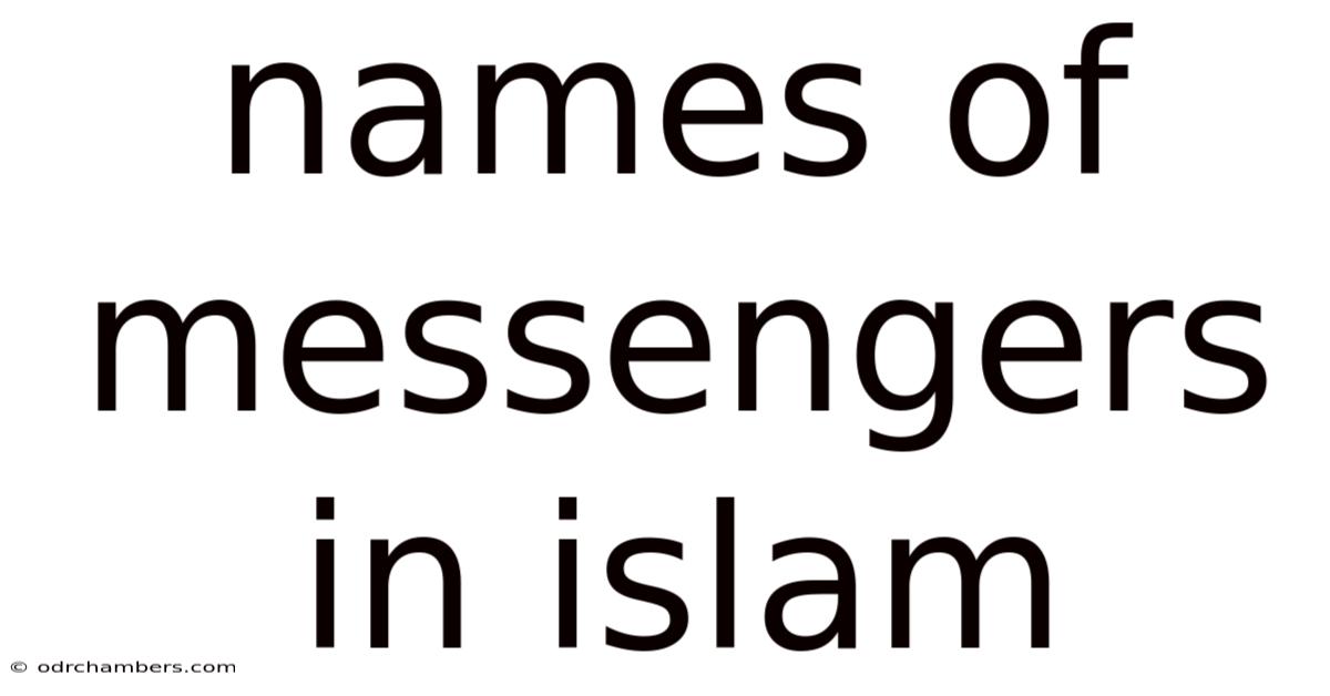 Names Of Messengers In Islam
