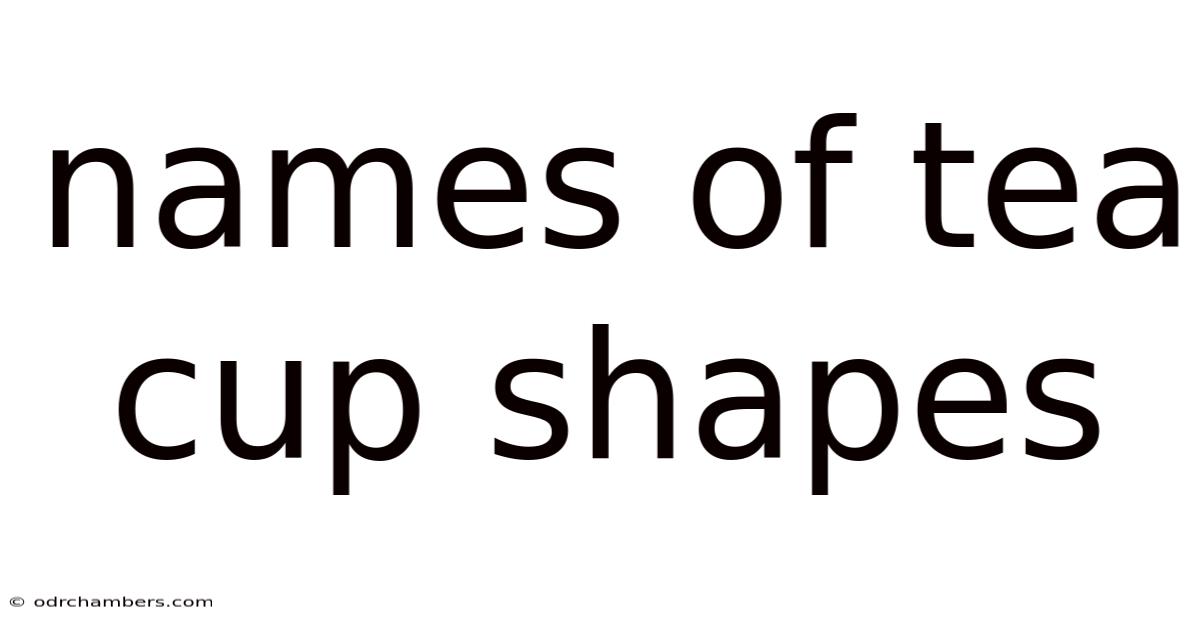 Names Of Tea Cup Shapes