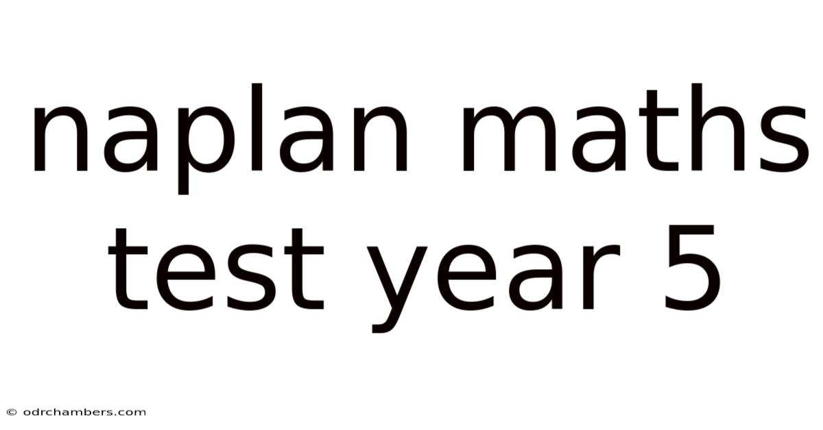 Naplan Maths Test Year 5