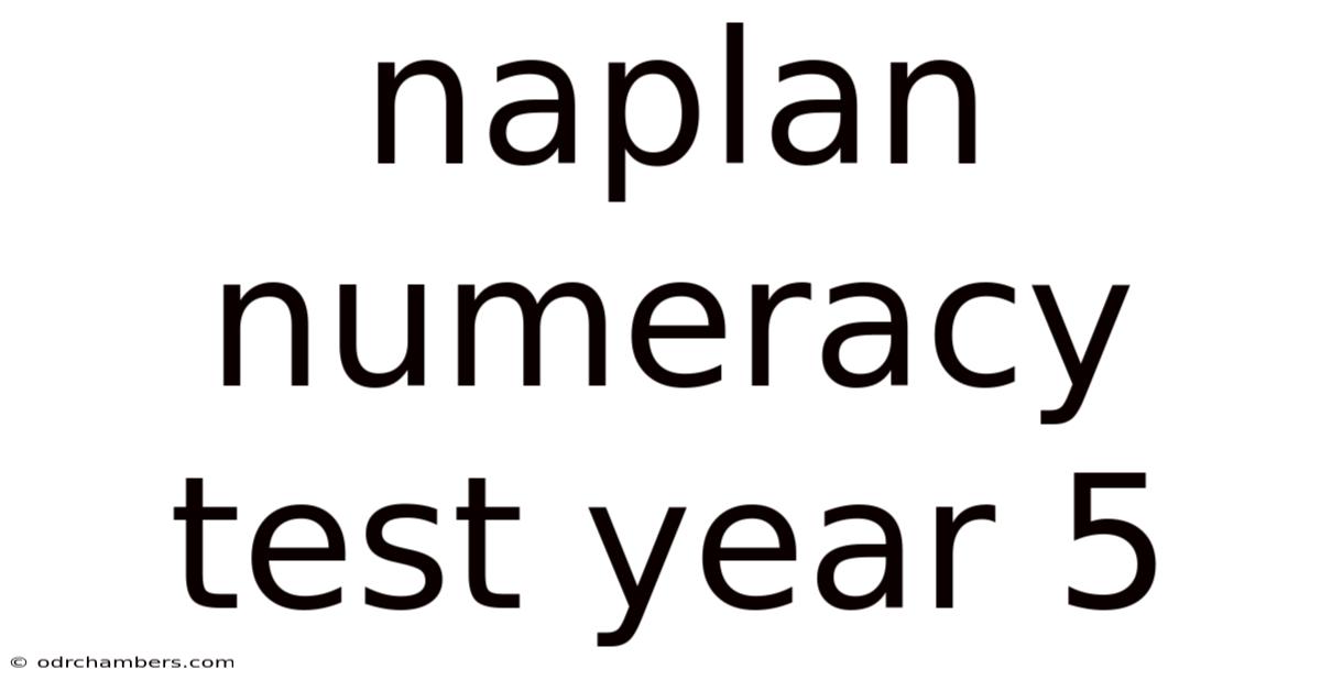 Naplan Numeracy Test Year 5