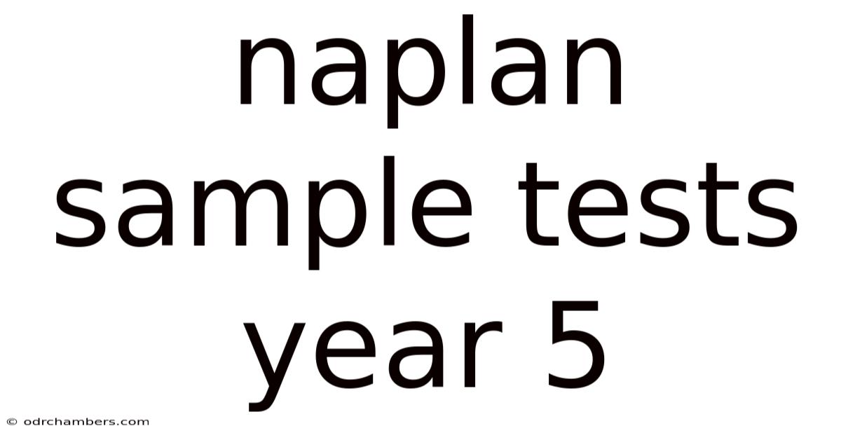 Naplan Sample Tests Year 5