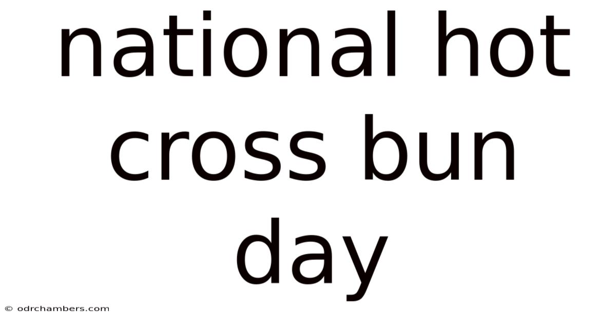 National Hot Cross Bun Day
