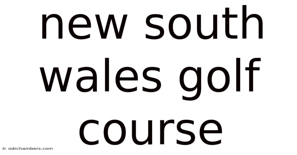 New South Wales Golf Course