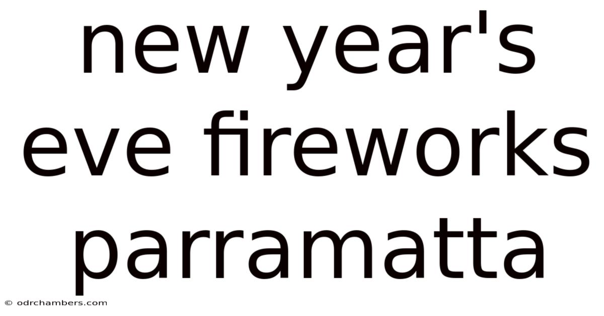 New Year's Eve Fireworks Parramatta