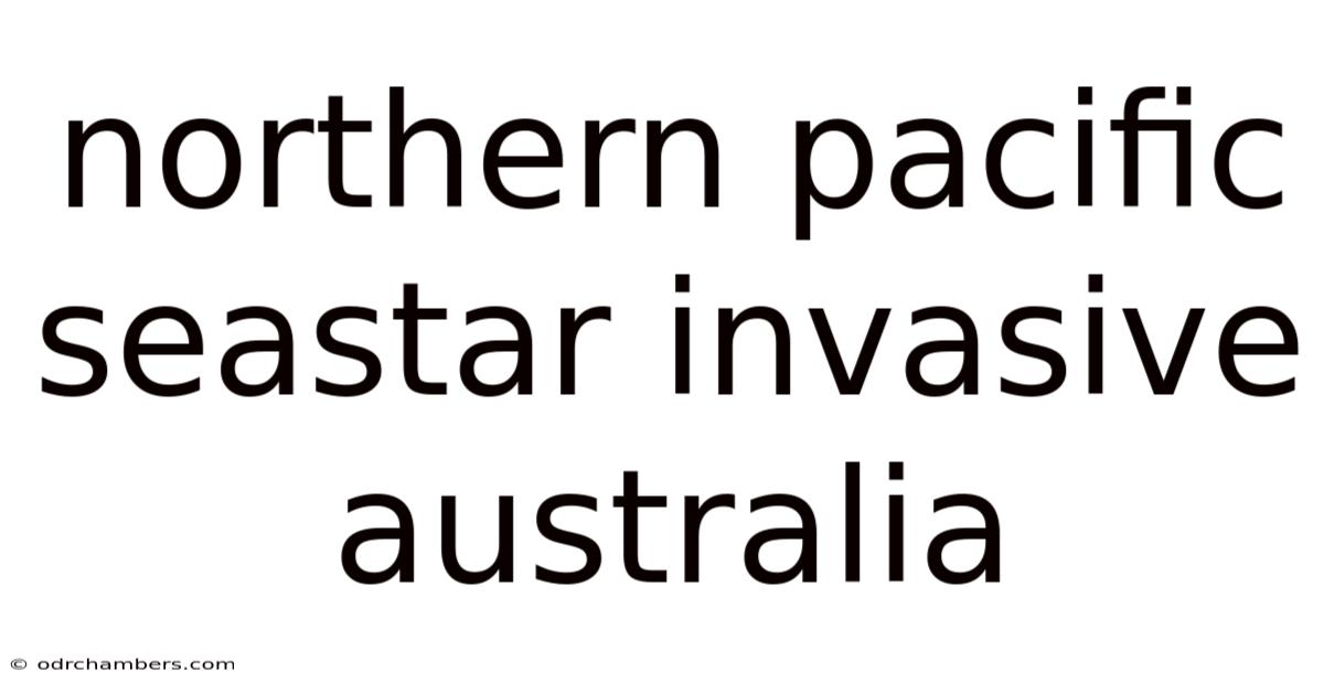 Northern Pacific Seastar Invasive Australia