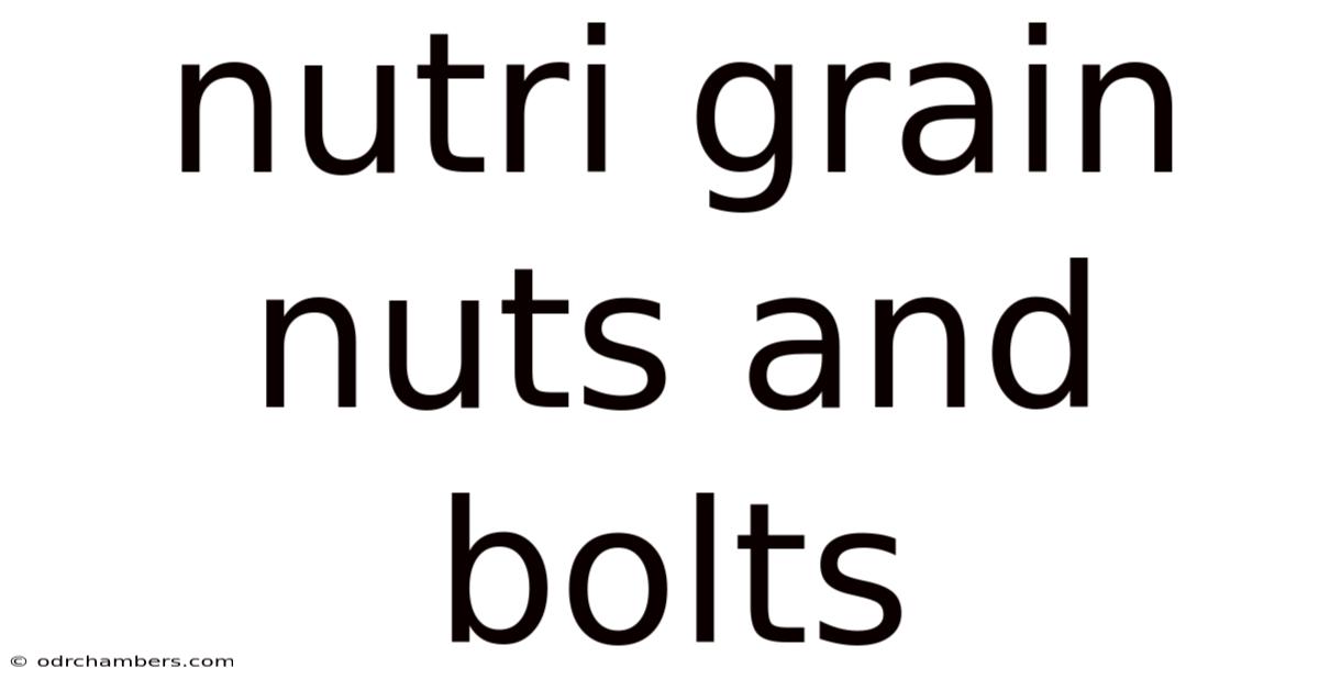 Nutri Grain Nuts And Bolts