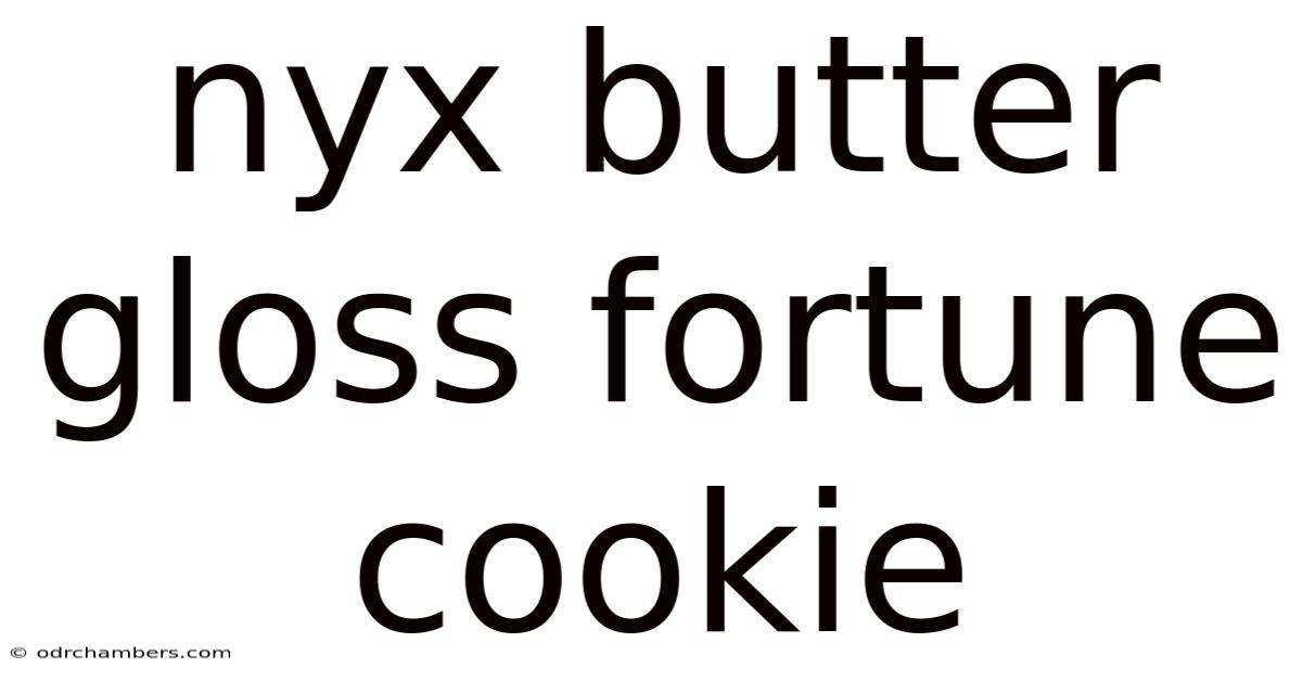 Nyx Butter Gloss Fortune Cookie