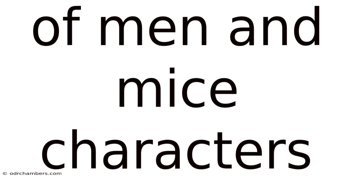 Of Men And Mice Characters