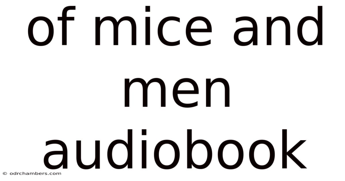 Of Mice And Men Audiobook