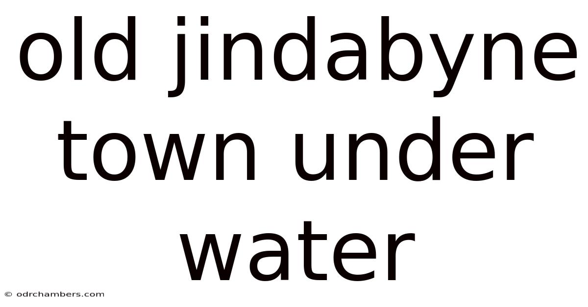 Old Jindabyne Town Under Water