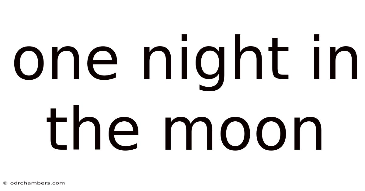 One Night In The Moon