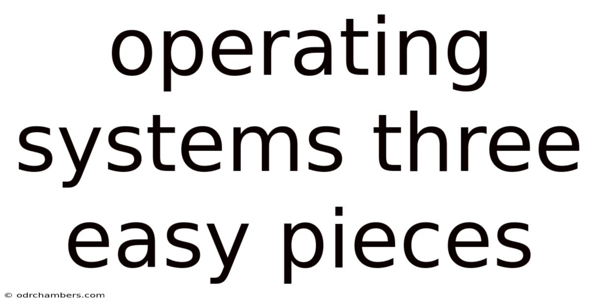Operating Systems Three Easy Pieces