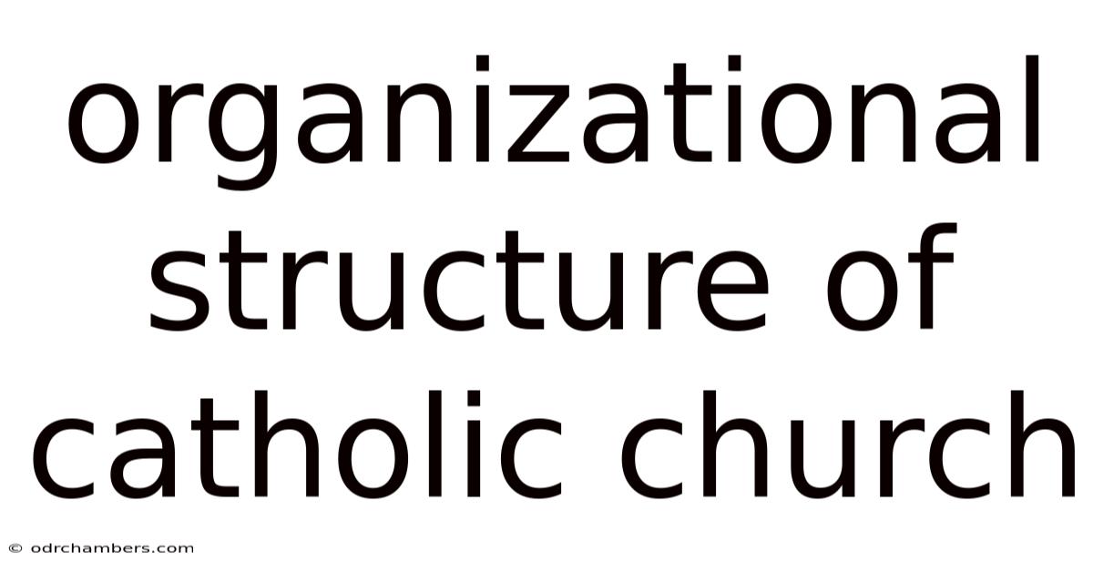 Organizational Structure Of Catholic Church